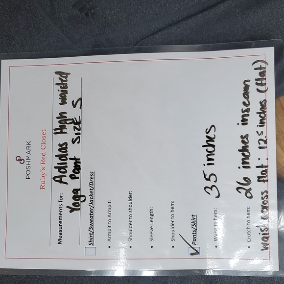 Adidas Women's High waisted Yoga Pant - Picture 7 of 9